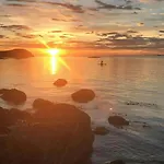 Near Svartisen With Midnight Sun Engavagen