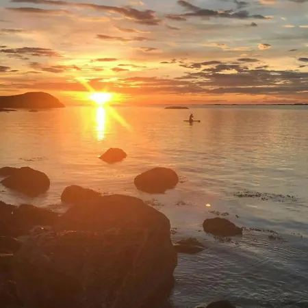 Near Svartisen With Midnight Sun Engavagen