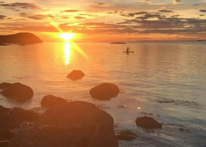 Near Svartisen With Midnight Sun Engavagen
